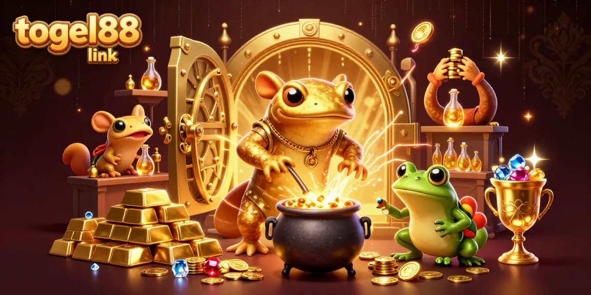 Players explore rich treasures with the togel88 link in a magical 3D casino world.