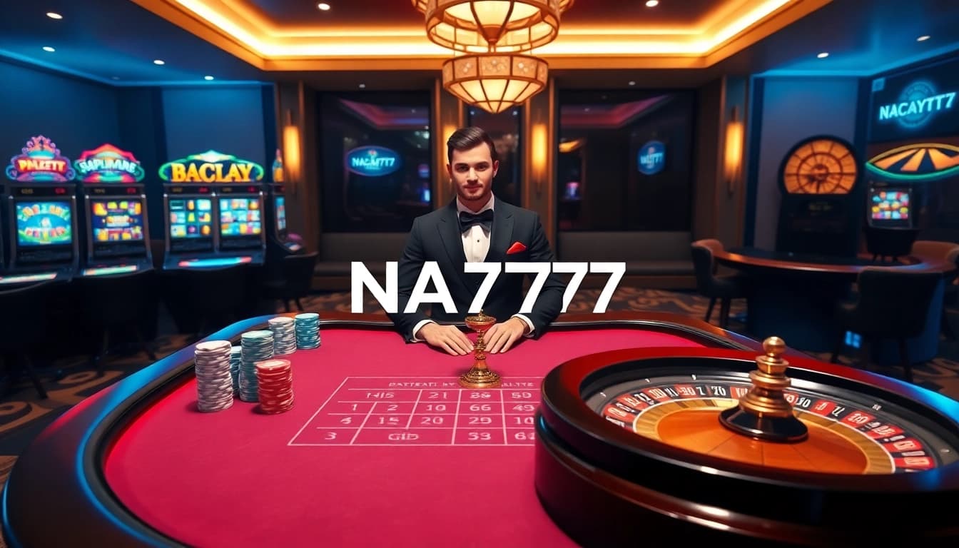 Experience the thrilling atmosphere of NA777 online casino with live dealer action and slot excitement.