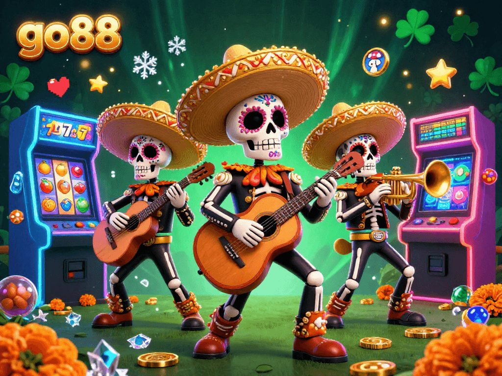 Win big with go88 by enjoying vibrant slots alongside a mariachi band in 3D!