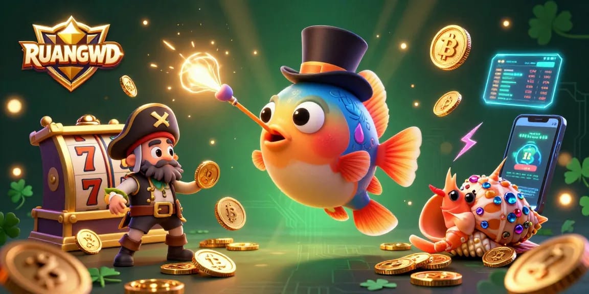 Play slots at RUANGWD with a thrilling deep-sea fishing adventure featuring gold coins and jackpot elements.
