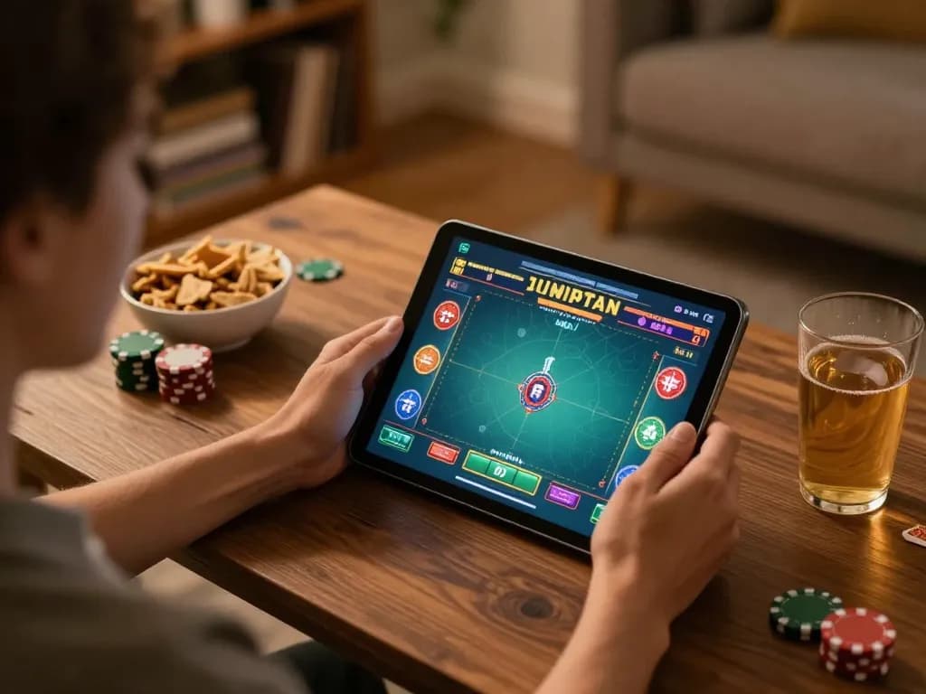 Players engage in exciting poker action on 789club in a comfortable home setting.