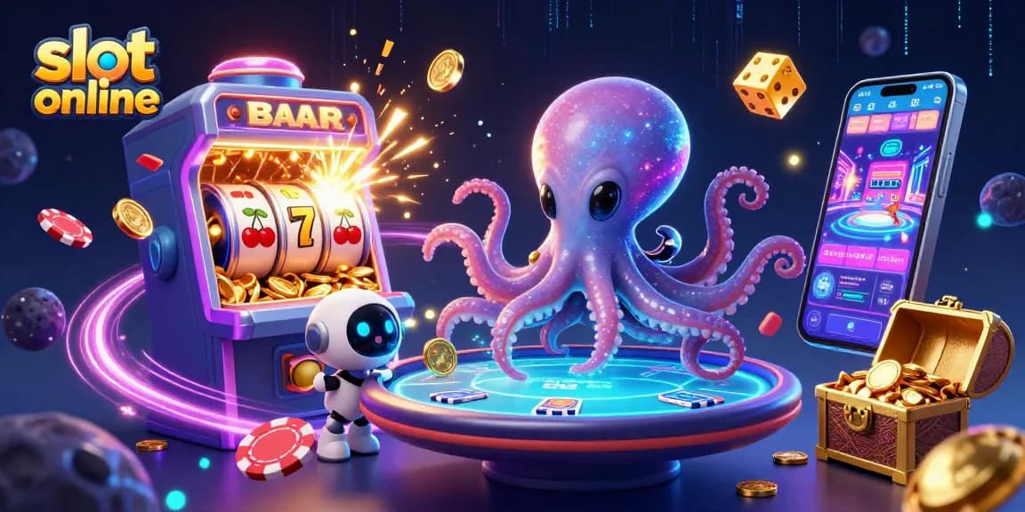 Experience exciting slot online action with vibrant 3D alien characters and dynamic game elements.