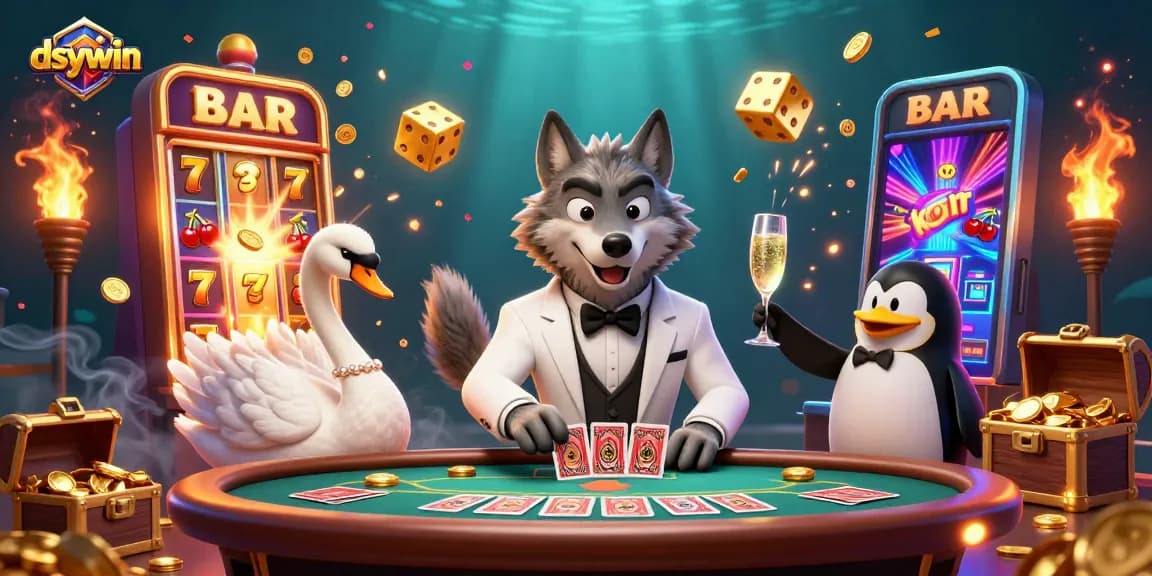 Engage in riveting baccarat action with dsywin featuring charming characters and vibrant casino elements.