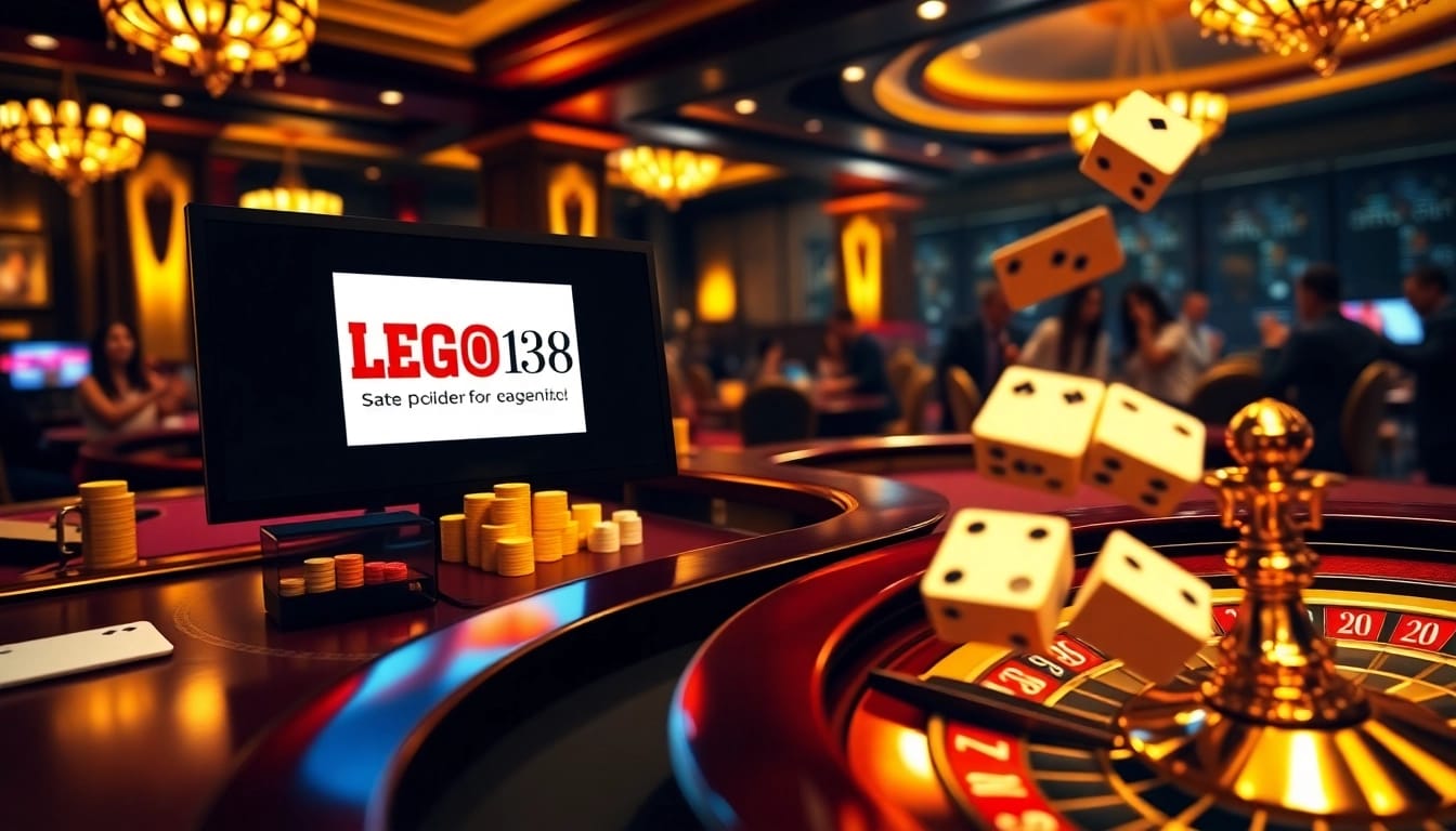 Engaging gamblers with thrilling LEGO138 daftar featuring casino tables and dynamic online interface.
