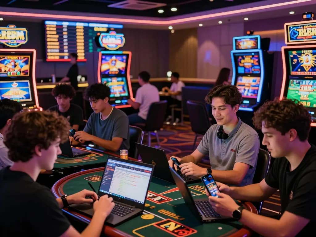 Engaging online gambling experience at trang chủ 88aa with players enjoying sports betting and casino games in a vibrant atmosphere.