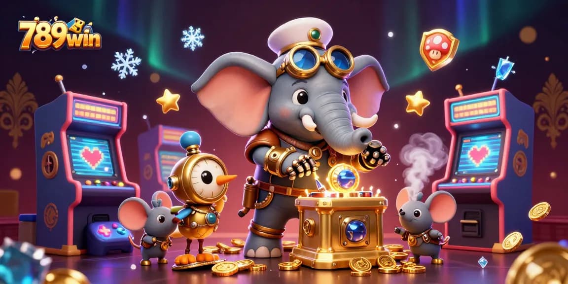 Spin wins at 789win with dynamic slot machine action featuring colorful arcade elements.