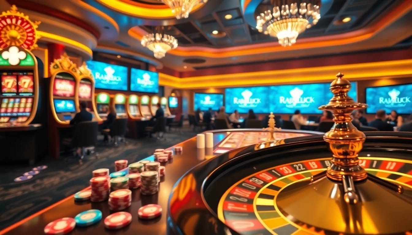 Engage with Raja Luck's exciting online casino experience featuring vibrant slots and poker.