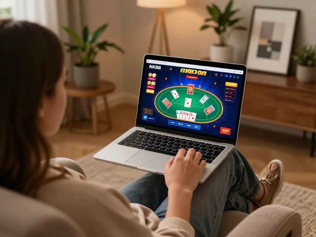 Engaging gameplay on NK88 COM online casino interface, showcasing exciting card games.