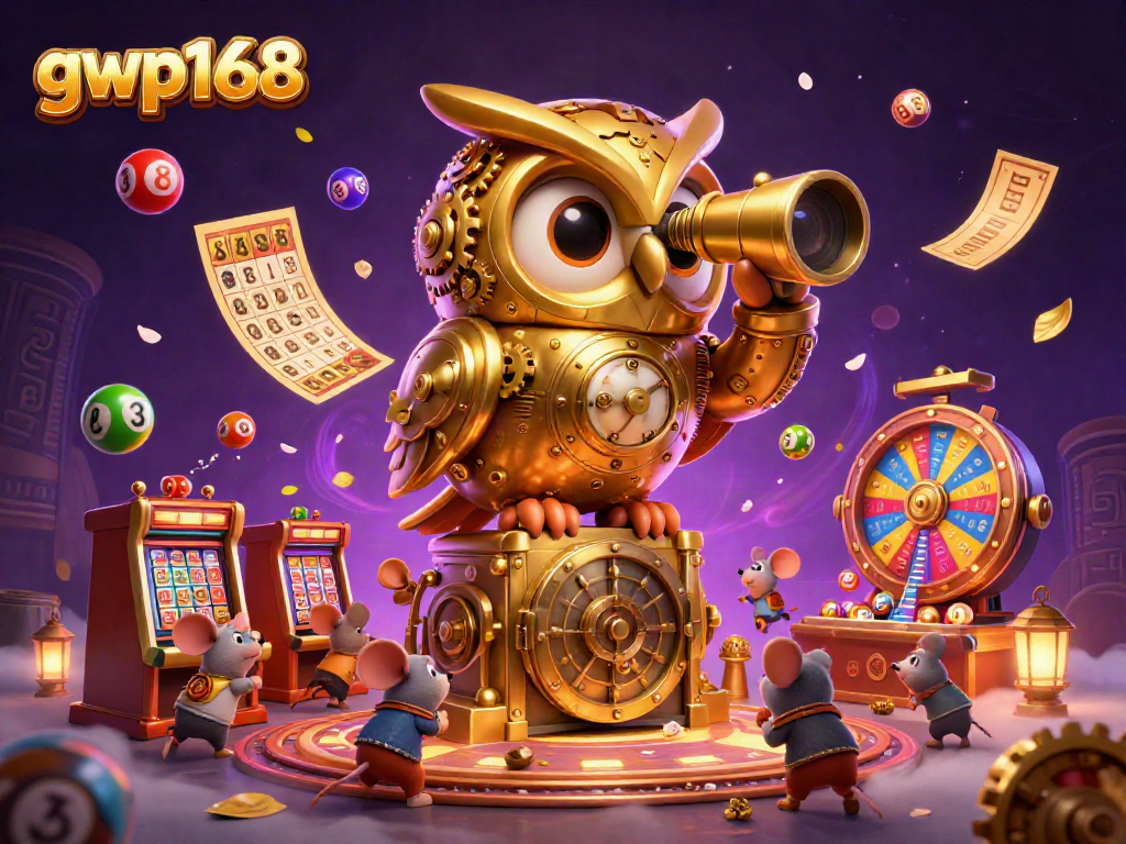 GWP168 menghadirkan suasana kasino penuh warna dan aksi dengan karakter lucu, permainan, dan jackpot yang berkilauan.