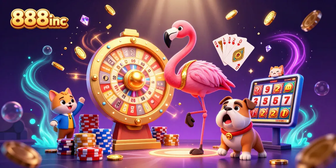 Win big at 888inc with a lively casino scene featuring prizes and excitement!