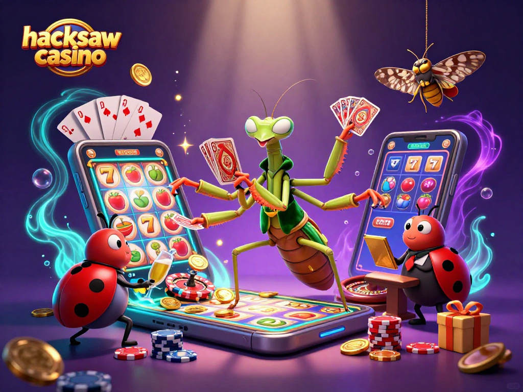 Experience gaming thrills with hacksaw casino, featuring vibrant 3D characters and dynamic slot elements.
