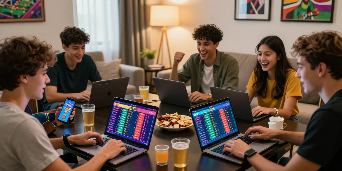 Friends enjoying online gaming session on AA88 BET platform with lively atmosphere.