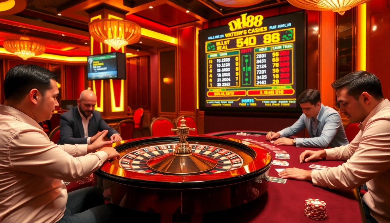 Experience thrilling gaming at dh 88 with intense poker action, vibrant casino atmosphere, and luxurious décor.