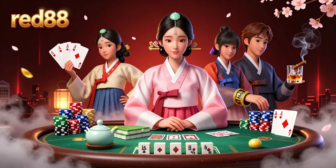 Experience the thrill at red88 with high-stakes poker surrounded by rich casino elements.