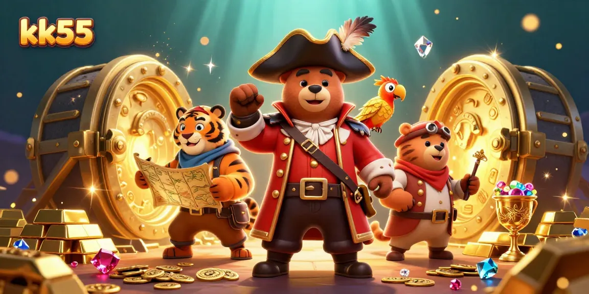 Spin to win big with kk55 at this vibrant 3D casino-themed illustration.