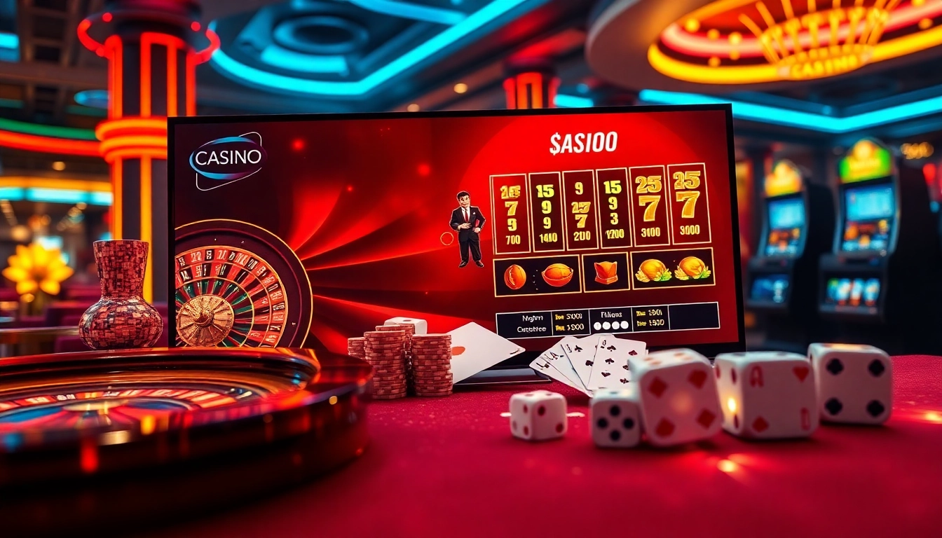 Engaging Nhà cái casino Online interface showing spinning roulette and betting chips for strategic gambling
