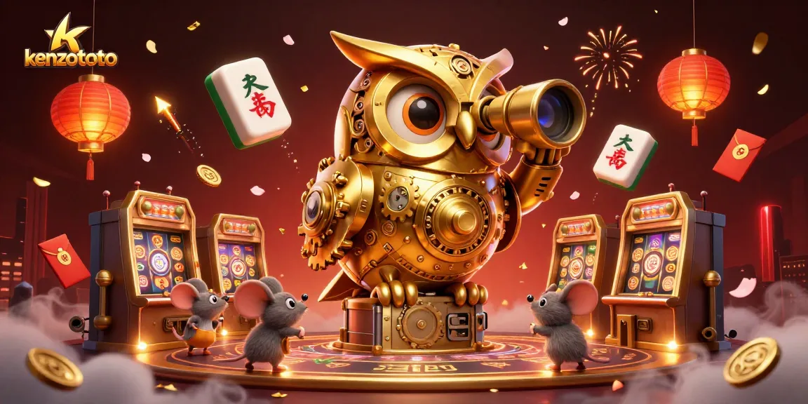 Experience kenzototo gaming with a captivating illustration of a casino floor filled with excitement.