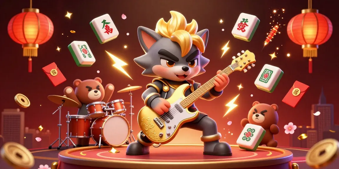 shbet showcases a vibrant casino scene with a rockstar wolf and drummer bear bringing excitement and entertainment.