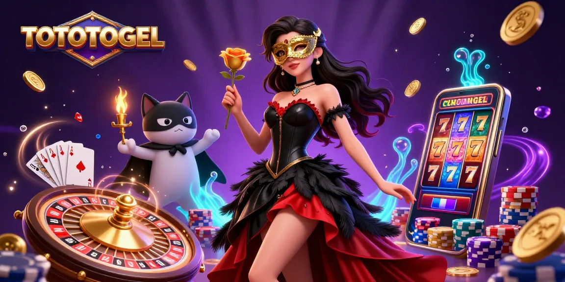 Engage with TOTOTOGEL as stunning characters celebrate in a lavish casino scene filled with excitement and riches.