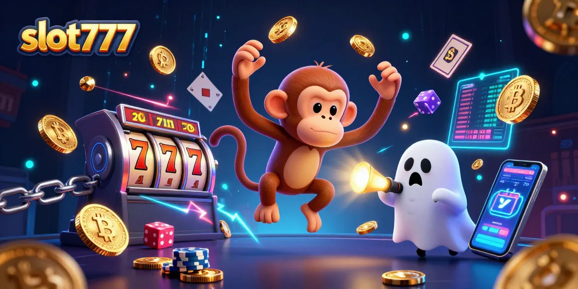 Experience thrilling wins at slot777 with vibrant 3D casino illustration full of action.