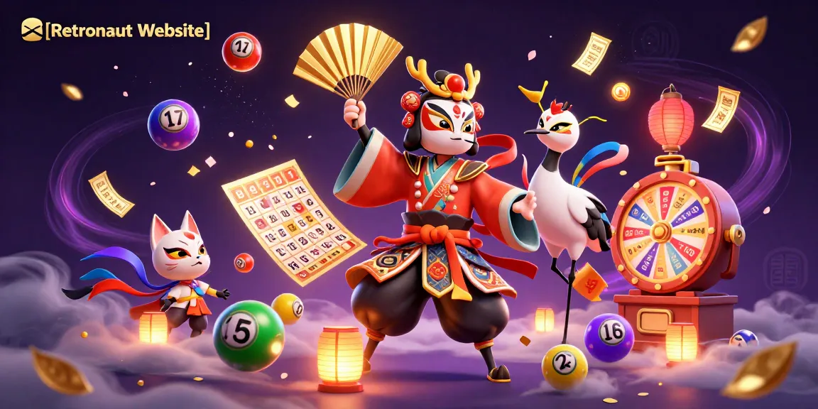 Experience thrilling gambling action at the Retronaut Website with colorful lottery elements and captivating characters.