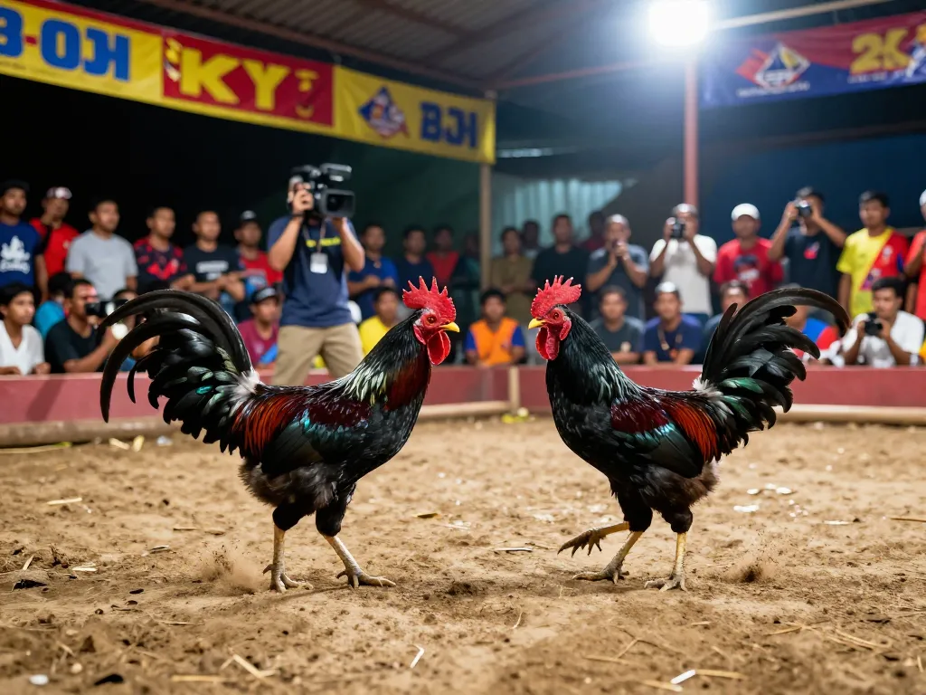 Watch skilled roosters duel in live cockfighting on congaden's high-definition stream, complete with thrilling atmosphere.