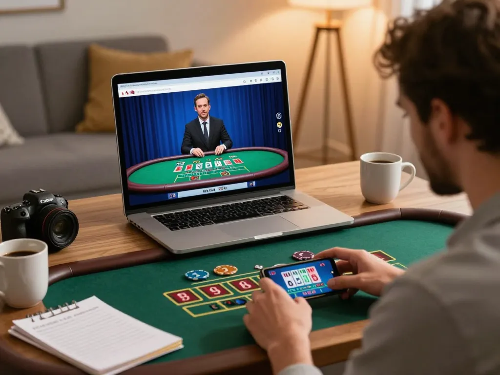 Engaging kp88 online casino gaming experience with a player placing bets on mobile while exploring strategies.