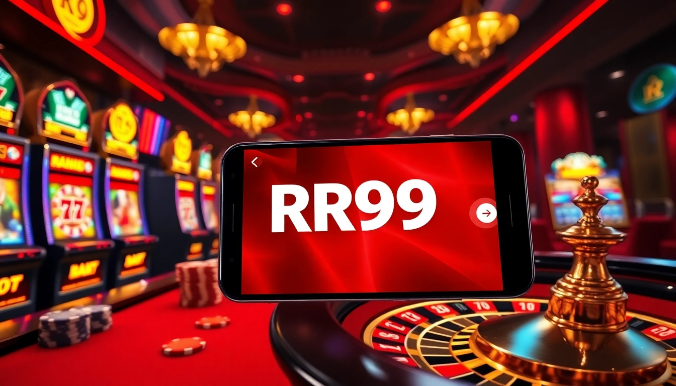 Experience the thrill of the RR99 APP with vibrant casino elements and engaging gameplay.