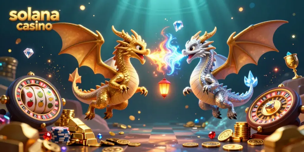 Experience the thrill of solana casino with vibrant dragons and dynamic gaming elements.