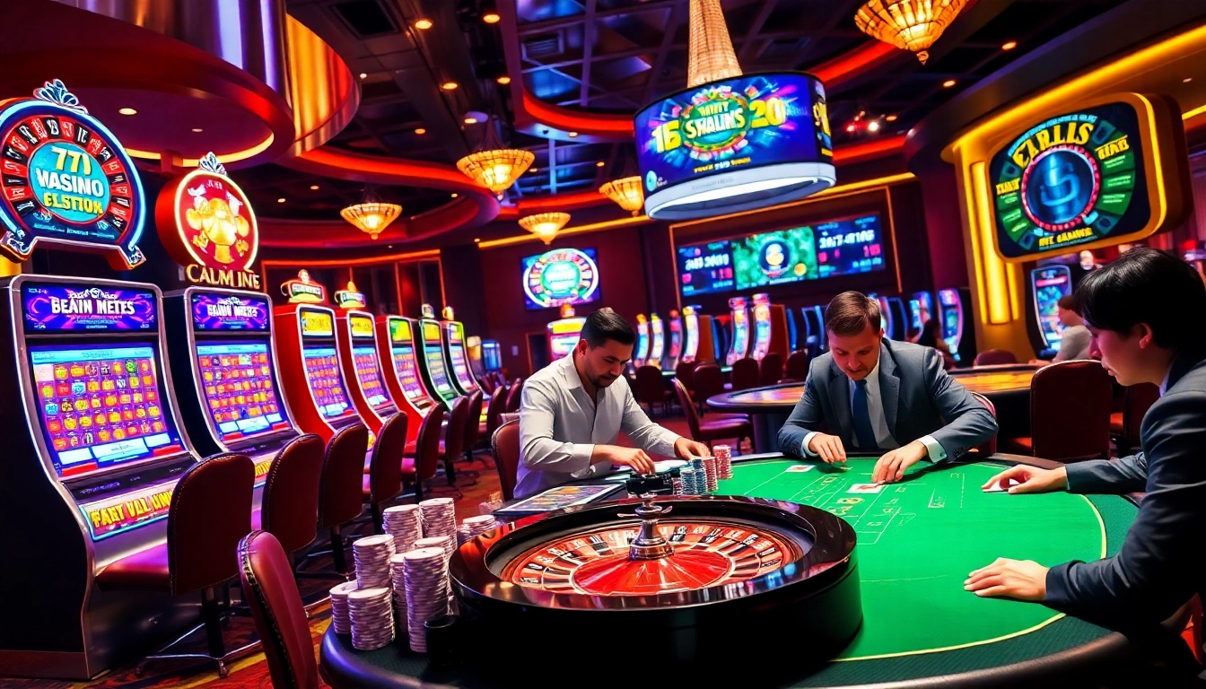 Action-packed gaming session at 78wintl.org highlighting vibrant slots and roulette.