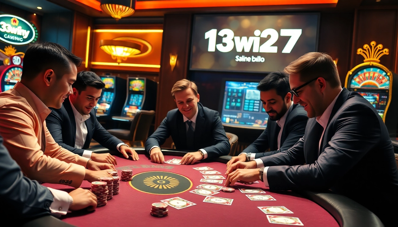 A professional poker game emphasizing skill and strategy at 13win27 casino.