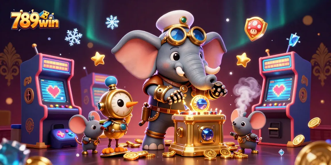 Spin wins at 789win with dynamic slot machine action featuring colorful arcade elements.