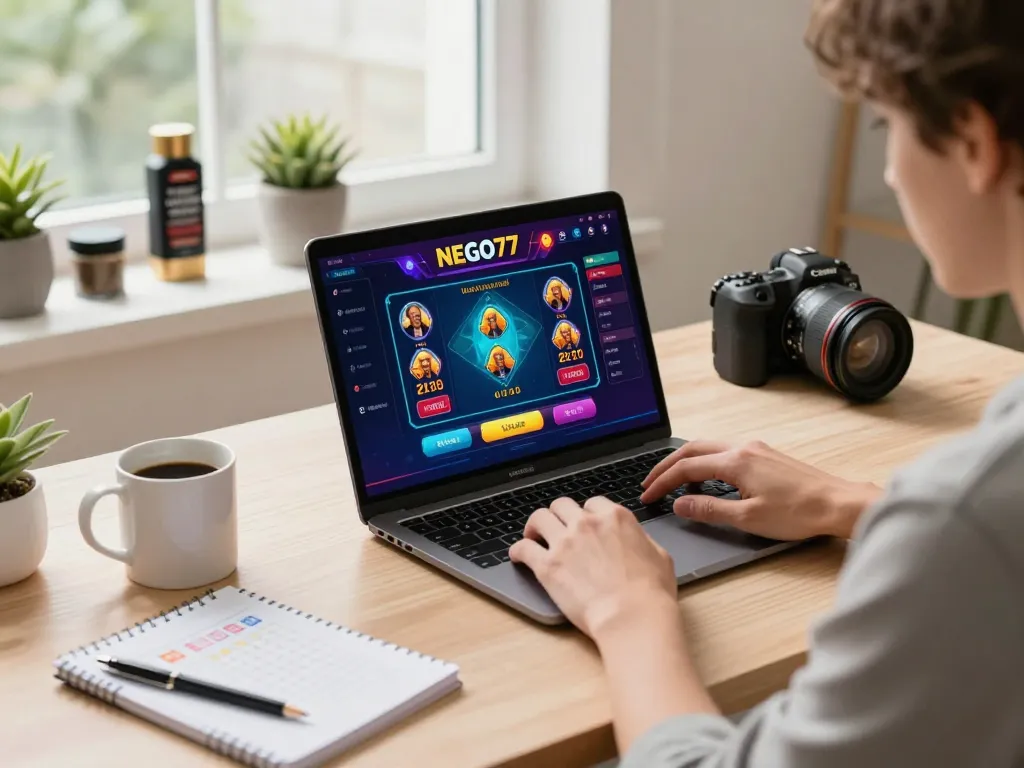 Engaging in online gameplay at NEGO77 during a cozy home session.