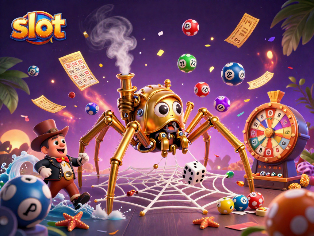 Engage in exciting slot adventures with dynamic characters amidst vibrant gambling elements