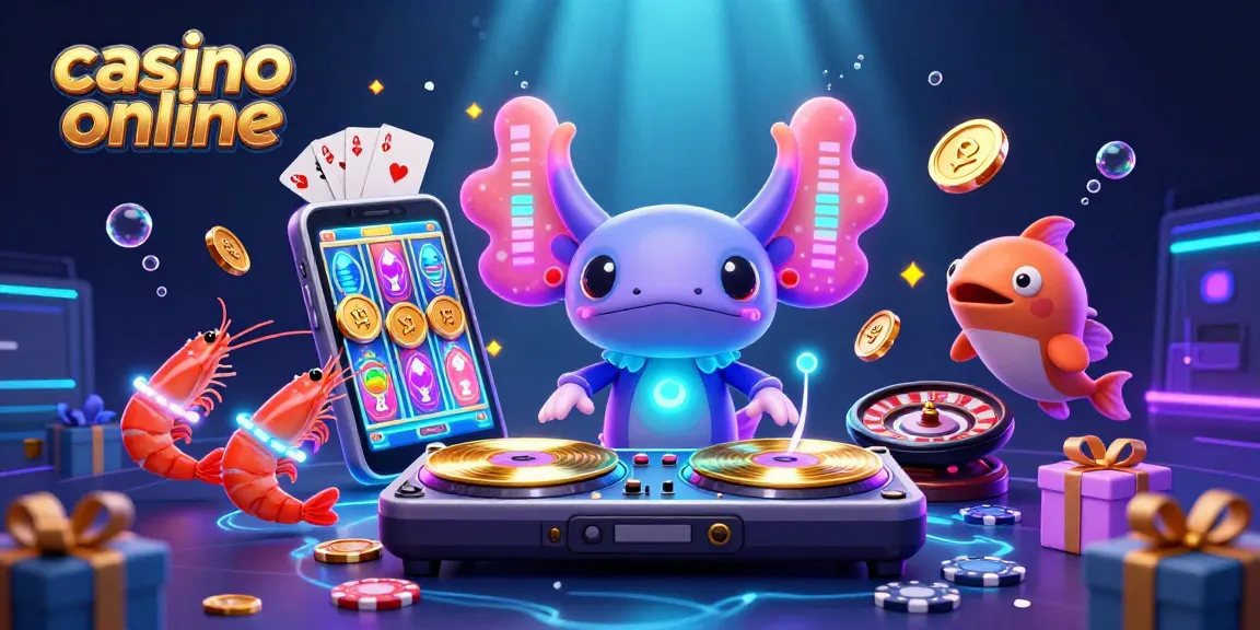Experience thrilling action in a vibrant casino online scene with a DJ and colorful game elements.