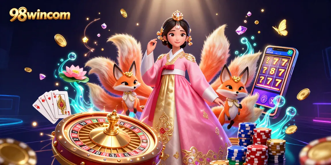 Engage with 98wincom illustrated casino world featuring exciting gaming elements and vibrant characters.