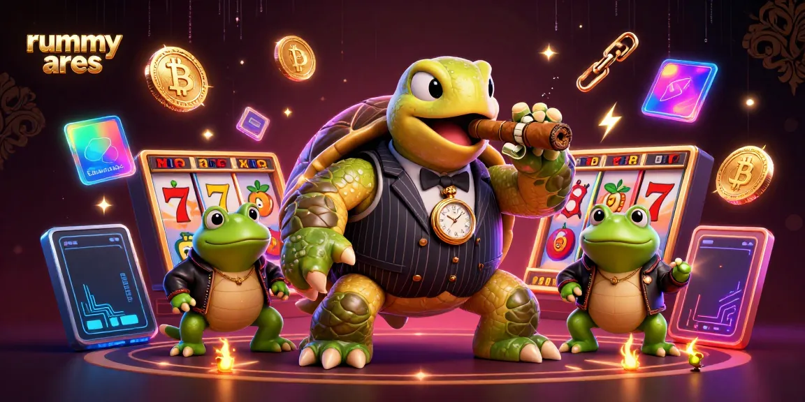 Play thrilling online rummy ares with friends, featuring lively characters and vibrant casino elements.
