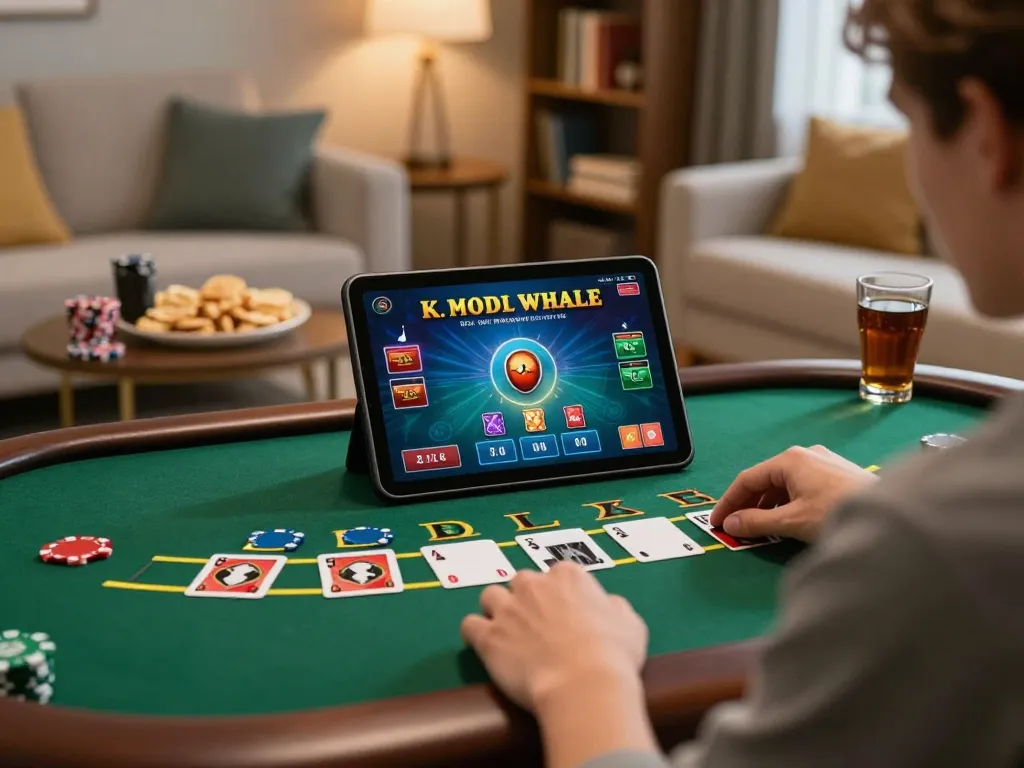 Bangsawan88 gaming session showcasing a player engaged in live blackjack from home, emphasizing strategic gameplay.