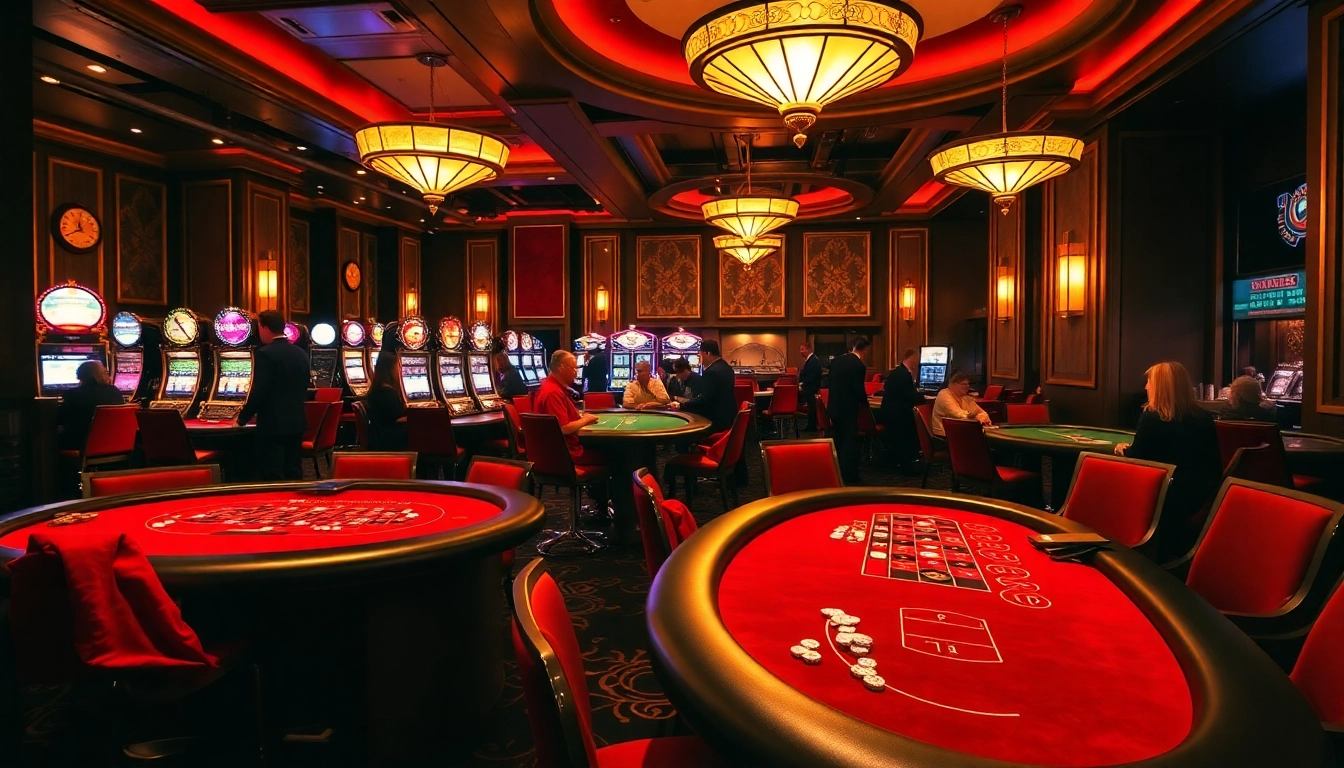 Experience the excitement of SODO casino gaming with vibrant tables and slot machines.