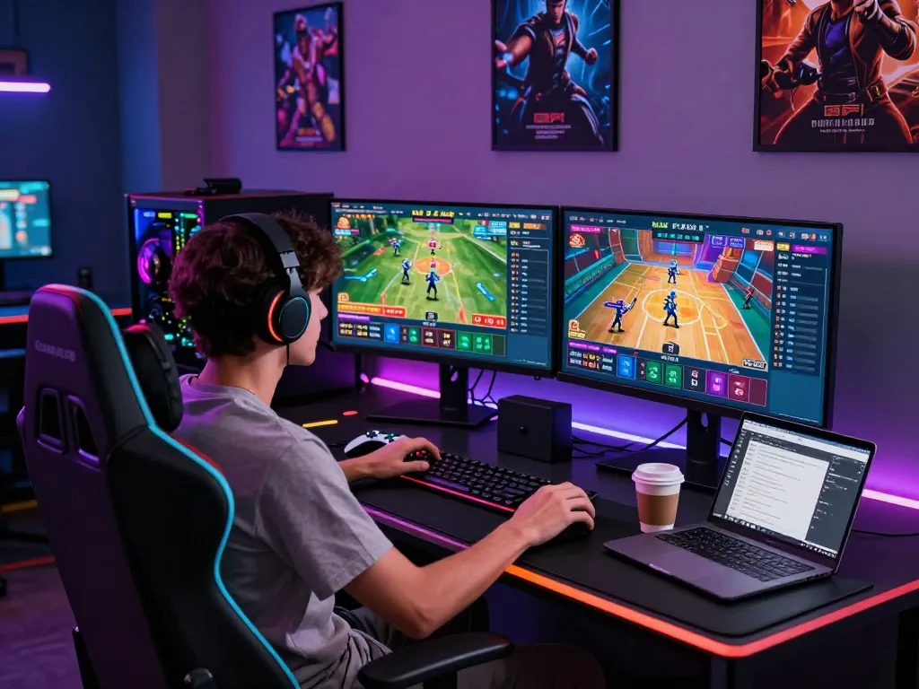 Engaging gaming scene at qnk88.com showcasing vibrant casino games and sports betting interface.