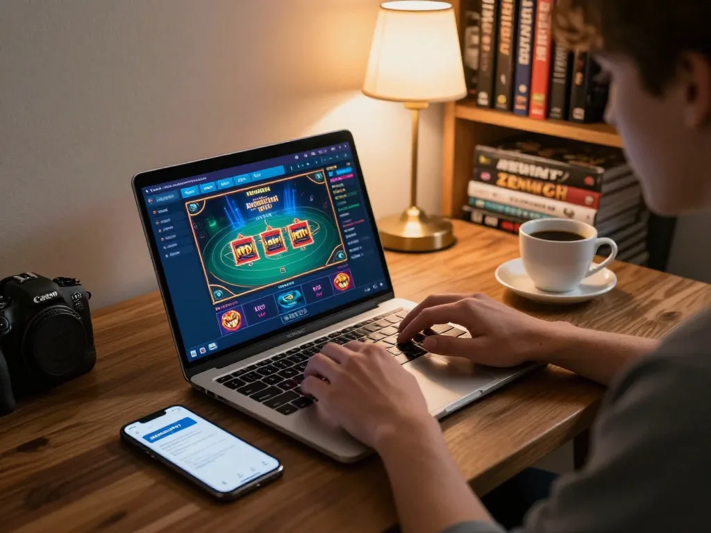 Rasakan sensasi perjudian online dengan aplikasi link ggdewa777 saat bermain permainan kasino di laptop.