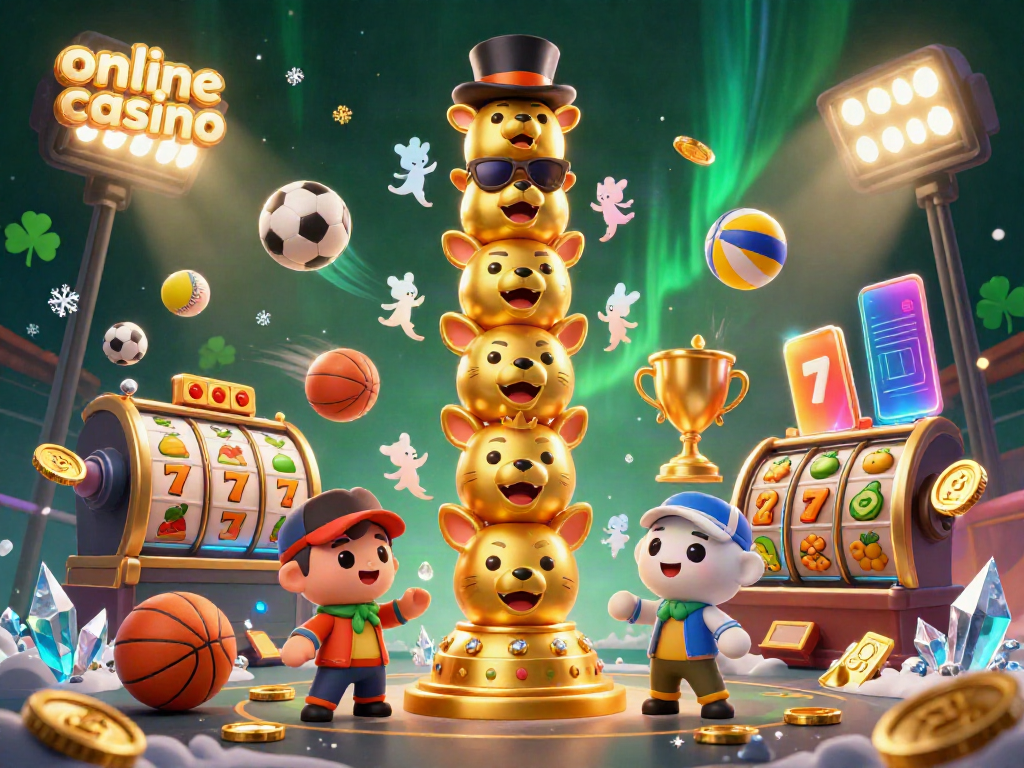 Experience an exciting online casino scene featuring a golden totem pole and dynamic gaming elements.