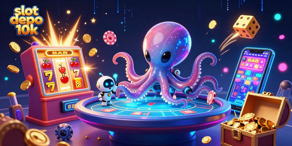 Experience thrilling wins with slot depo 10k in this vibrant cosmic casino scene featuring dynamic jackpots.