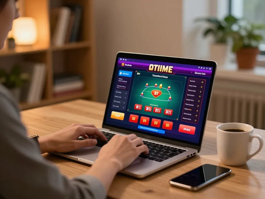 Engaging in ดูหนังออนไลน์ while enjoying a mobile casino experience with vibrant graphics.
