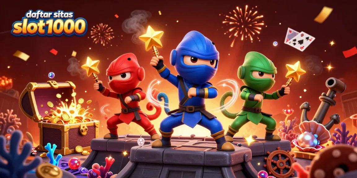Menangkan permainan dengan daftar situs slot1000 di tengah aksi chameleon ninja 3D yang dinamis dengan koin emas dan efek menarik.