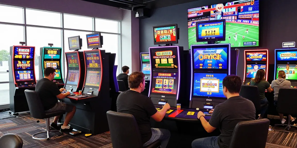 Engaging players at a credit card casino, using Visa and Mastercard for deposits at vibrant gaming tables.
