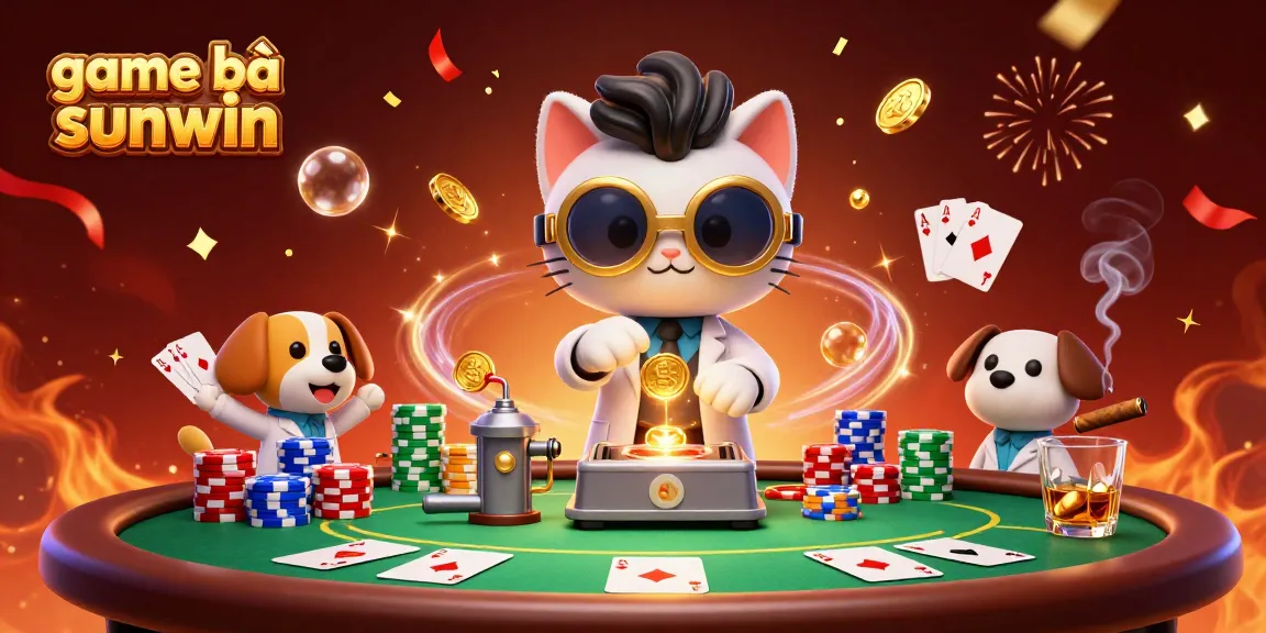 Engage in thrilling gaming with game bài sunwin in a vibrant casino scene featuring dynamic poker elements.