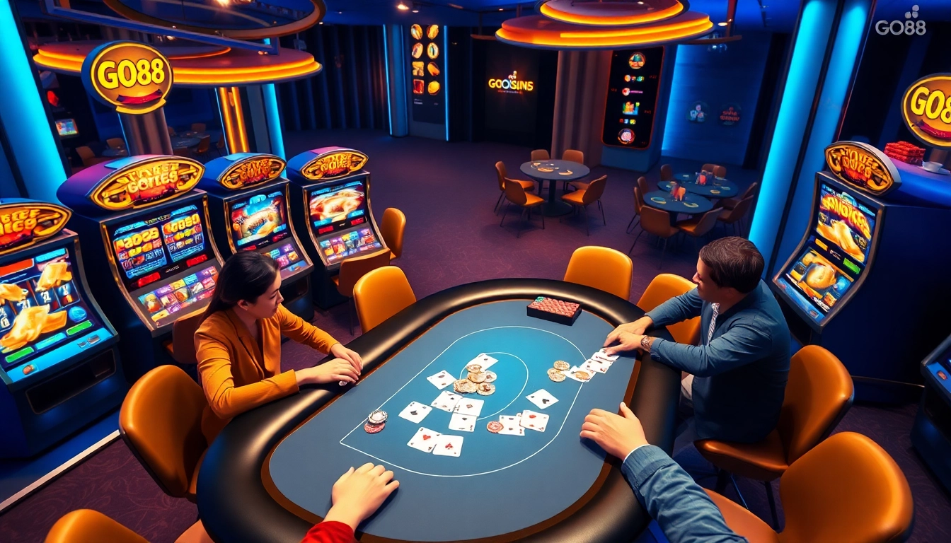 Engage in thrilling games at GO88 with vibrant casino visuals and exciting gameplay.
