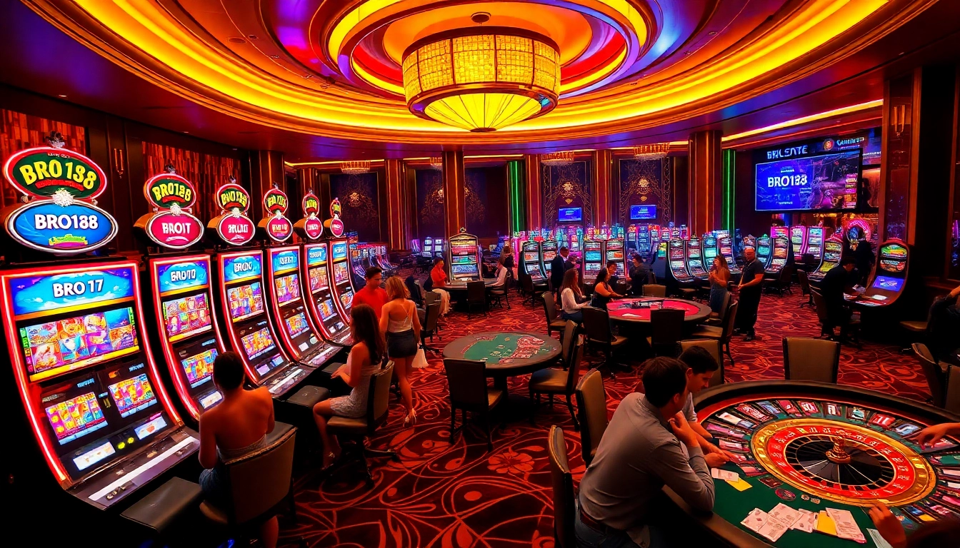 Experience the thrill of BRO138: Promo akhir tahun Toto Slot Terbaru Murah Hanya 10.000 at a vibrant casino scene.