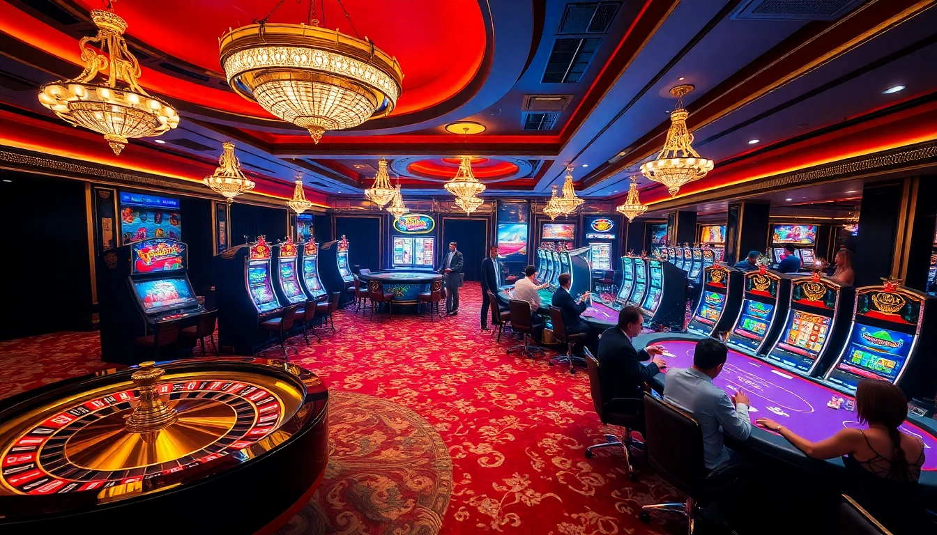 Experience thrilling gameplay at dn88 casino with vibrant slot machines and elegant gaming tables.